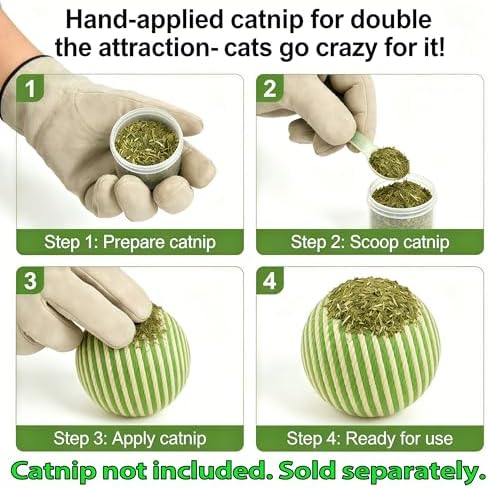 4-Inch Sisal Cat Toy Balls, Cat Toys for Indoor Cats, With Crinkle Sound - Image 6