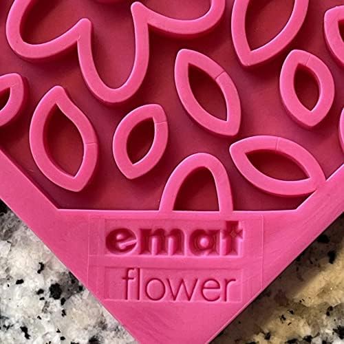 SodaPup Flower Power eMat – Durable Lick Mat Feeder Made in USA from Non-Toxic, Pet-Safe, Food Safe Rubber for Mental Stimulation, Avoiding Overfeeding, Fresh Breath, Digestive Health, & More - Image 2