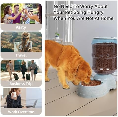Kenond 11L Gravity Automatic Dog Feeder, Dog Food Dispenser for Large Breed - Image 4