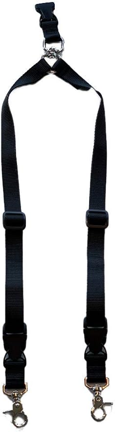 The Buddy System Accessories for Our Dog Leashes Made in USA (Double Buddy, Regular Dog Black)