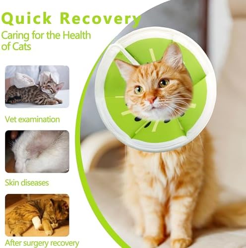Soft Adjustable Cat Cone Collar, Comfortable Cat Recovery Collar - Image 5