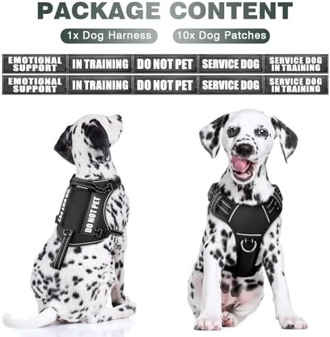 WINSEE Tactical Dog Harness, No Pull Dog Harness for Medium Large Dogs with Handle & Molle, Military Service Dog Vest Harness in Training Pet Harness for Small Dogs - Image 2