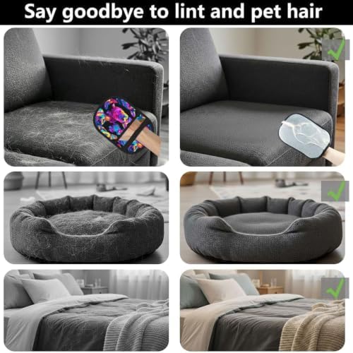Dog Colorful Neon Pop Art Welsh Puppy Pet Hair Removal Glove For Cats Dogs - Image 4