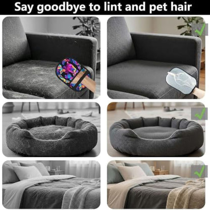 Dog Colorful Neon Pop Art Welsh Puppy Pet Hair Removal Glove For Cats Dogs - Image 4