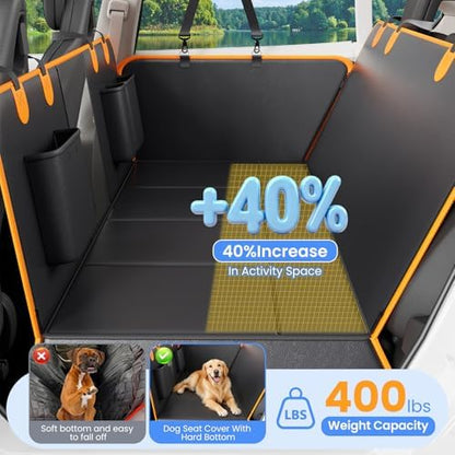 Back Seat Extender for Dogs, Hard-Bottom Waterproof Dog Car Seat Cover - Image 2