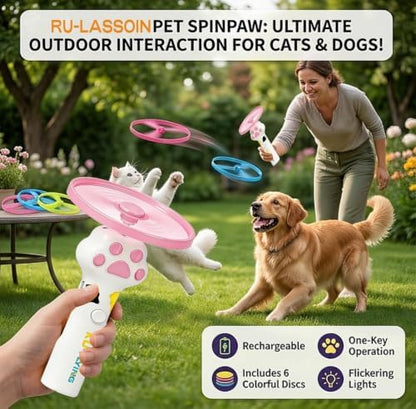 Cat Fetch Toy Auto Launcher 6 Discs 30m Range USB-C Rechargeable - Image 5
