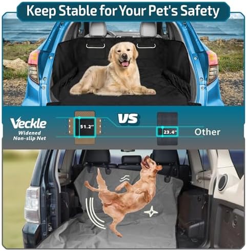 Veckle SUV Cargo Liner for Dogs - Trunk Cover with Bumper Flap Protector - Image 6
