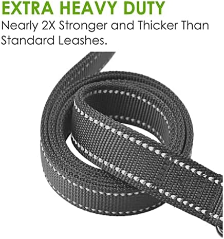 Heavy Duty Dog Leash - 2 Handles by Padded Traffic Handle for Extra Control, 6foot Long - Perfect for Medium to Large Dogs (Purple, 6 ft) - Image 3