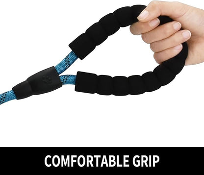 5/6 FT Strong Pet Dog Leash with Soft Padded Handle,Highly Reflective Rope for Night Walking,360-Degree Rotating Metal Buckle Without Tangles,Suitable for Small,Medium and Large Dogs.(6ft)