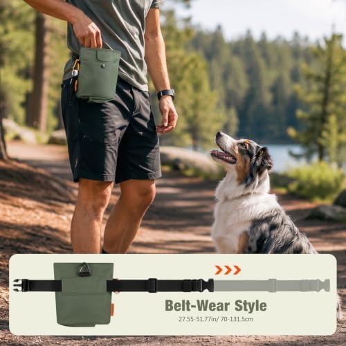 FOREGOER Dog Treat Pouch with Magnetic Closure, 4 Cup Training Bag Outdoor - Image 6