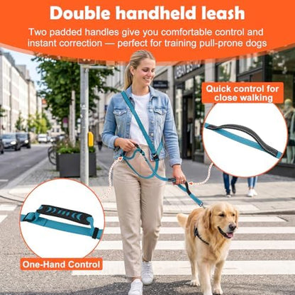 XiaZ Hands Free Dog Leash,Versatile Crossbody Dog Leash,5.9-7.9 FT Waist Belt with Double Handles for Small Medium and Large Dogs Walking, Running and Jogging, Blue - Image 5