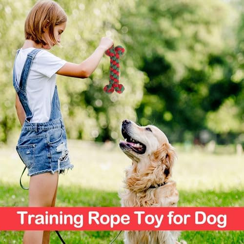 18 Pcs Dog Rope Toys Set Interactive Cotton Chew Toys for Aggressive Chewers 3 Knots Rope Balls for Medium Small Dog Puppy Tug of War Pet Teeth Cleaning Fun Training Birthday Gifts - Image 6