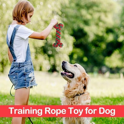 18 Pcs Dog Rope Toys Set Interactive Cotton Chew Toys for Aggressive Chewers 3 Knots Rope Balls for Medium Small Dog Puppy Tug of War Pet Teeth Cleaning Fun Training Birthday Gifts - Image 6