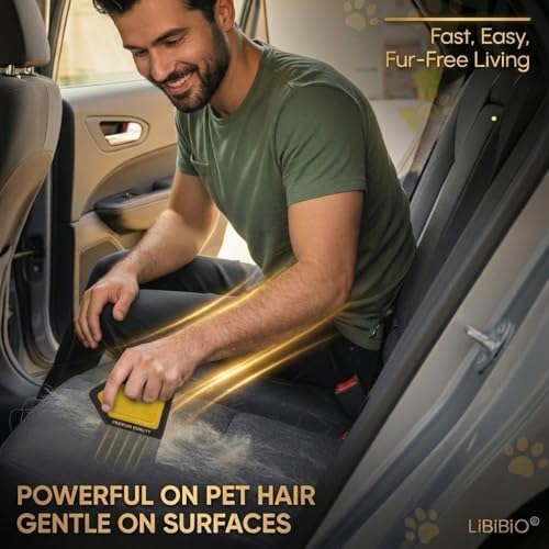 PACK of 2x Mini Pet Hair Detailer for Car Interior, Dog Hair Remover for Auto Detailing Supplies (Carpet,Seat...) - Image 5