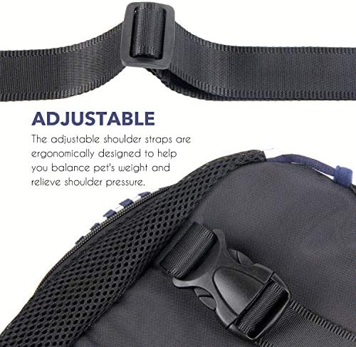 Dog Carrier Comfortable Legs Out Front Pet Carrier Backpack Cat Puppy Tote Holder Bag with Shoulder Strap and Sling for Outdoor Hiking Camping Cycling - Image 2