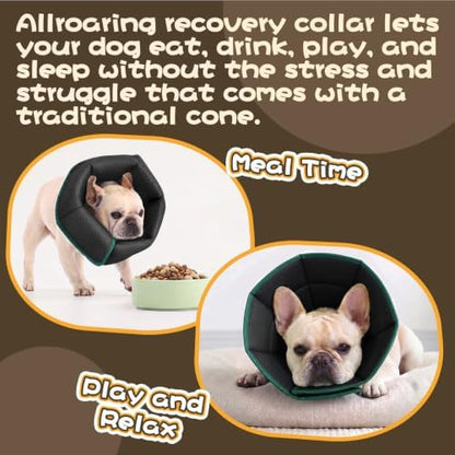 Allroaring Breathable Medium Dog Cone, Comfy Cone After Surgery Green M - Image 6