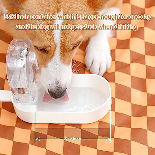 2-in-1 Dog Bowl & Water Bottle, Large Food Container for Dog Treats, Steak, Sticks, Bars - Portable Pet Dispenser for Hiking, Travel (Yellow) - Image 5