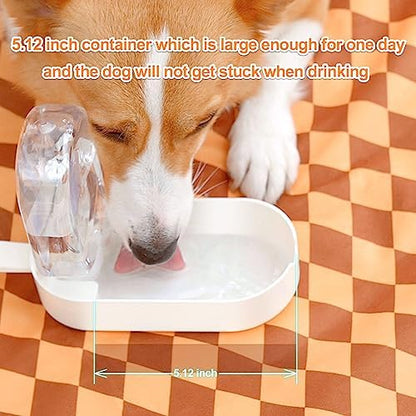 2-in-1 Dog Bowl & Water Bottle, Large Food Container for Dog Treats, Steak, Sticks, Bars - Portable Pet Dispenser for Hiking, Travel (Yellow) - Image 5