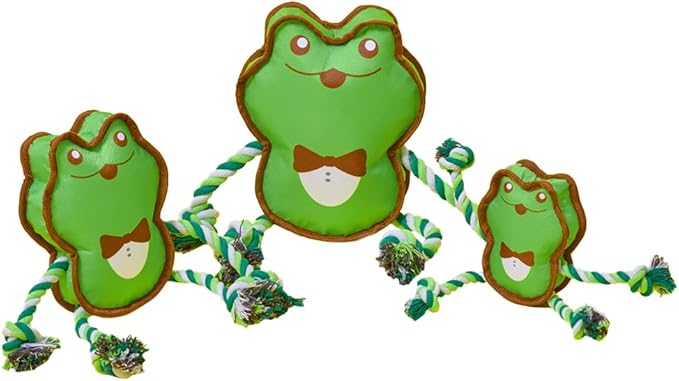 Durable Dog Toy – Interactive Chew Toy – Multiple Styles & Sizes Frog S