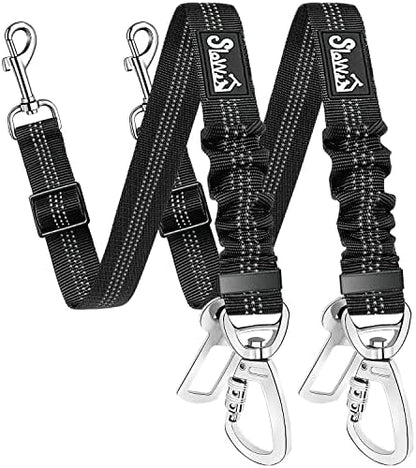 SlowTon Dog Seatbelt, 2 Pack Adjustable Heavy Duty Dog Safety Seat Belt by SlowTon
