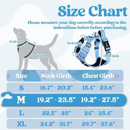 rabbitgoo Dog Harness Medium Sized, Updated Easy On & Off with 3 Buckles - Image 2