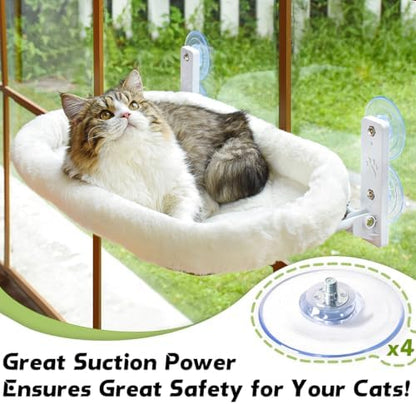 AMOSIJOY 4 Pack Cat Window Perch Strong Replacement Suction Cups with Screw - Image 3