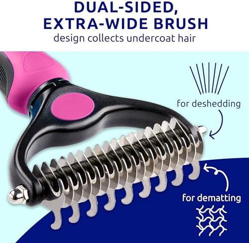 Pat Your Pet Deshedding Brush & Metal Comb Grooming Combo for Cats & Dogs - Image 4