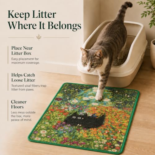 Art Sisal Cat Scratcher Mat, Cat Wall Scratchers for Indoor Cats - Image 3
