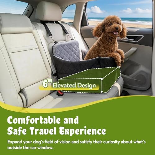Dog Car Seat for S/M Dogs, Booster Car Seats with Thick Cushion for Dogs Under 32lbs - Image 2