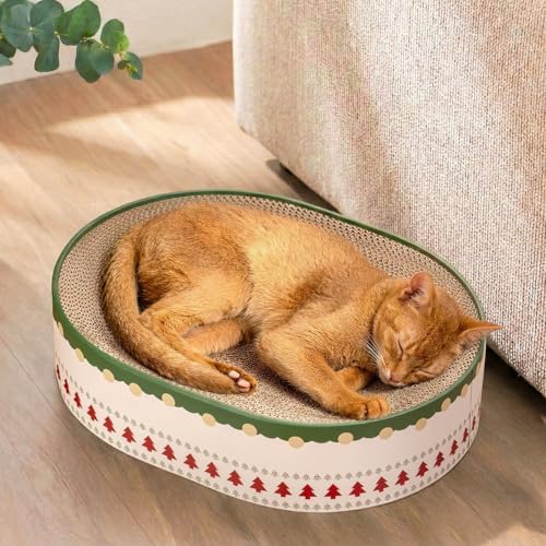 Conlun Oval Cat Scratcher Bed | Scratching Bowl Lounge for Kittens | Medium by Conlun