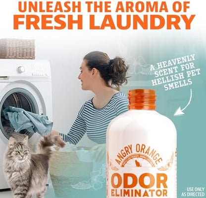 Angry Orange Pet Odor Eliminator Concentrate for Cat Urine and Smells - Fresh Scent - 8 oz (Makes 128 oz of Cleaner) - Image 6