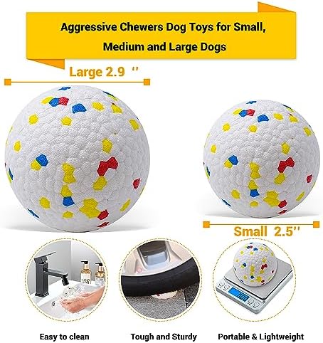 Dog Balls Toys for Aggressive Chewers(4PCS) - Image 3