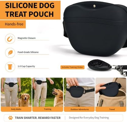 Silicone Dog Treat Pouch with Training Clicker - Image 2
