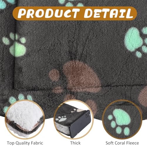 Tuanse 4 Pack Soft Pet Bed Mat Small Dog Crate Fleece - Image 3