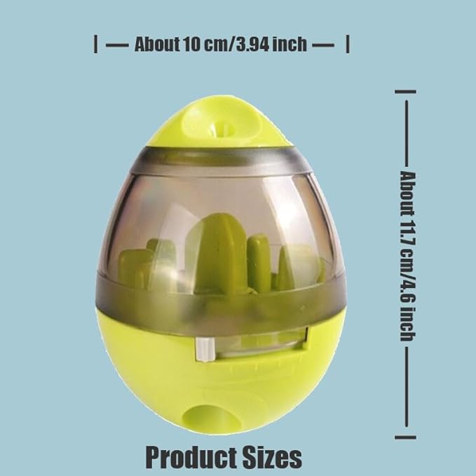 Interactive Dog Treat Toy Adjustable Treat Dispensing Ball Food Dispenser Tough Slow Feeder Puppy Enrichment Training Toy Pet Interactive Chase Toys for Small Medium Dogs Gift for Pets (Green)