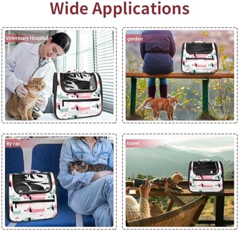 Funny Dachshund Dogs Pet Carrier Airline Approved Pet Carrier Bag Dog Carrier for Small Medium Cats Dogs Puppies Kitten - Image 7