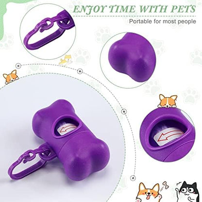 Perkoop 80 Pcs Dog Poop Bag Dispenser with Dog Waste Bags, Bone Shape - Image 3