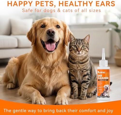 PUAINTA Dog Ear Cleaner Solution - Alcohol-Free Ear Wash with Quantum Silver & Witch Hazel - Soothes Itch, Removes Wax & Odor - Gentle Daily Flush for Dogs & Cats (8 oz) - Image 6