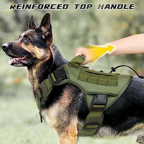 WINGOIN Green Tactical Dog Harness for Extra Large Dogs,No Pull Dog Harness - Image 4