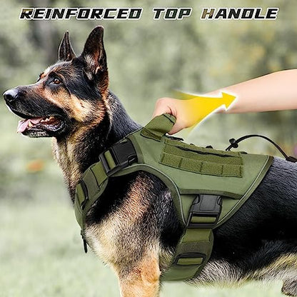 WINGOIN Green Tactical Dog Harness for Extra Large Dogs,No Pull Dog Harness - Image 4