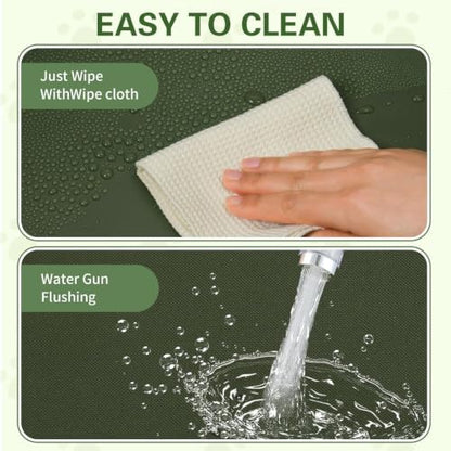 Dog Pee Pad Holder with High Walls,Waterproof Puppy Litter Box,Foldable Indoor Dog Potty,No Spill Pet Toilet for Large Dogs, Easy Clean,Army Green,XL - Image 5