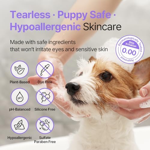 PetO’CERA Nourishing 2-in-1 Dog Shampoo and Conditioner for Allergic, Itchy, Dry, Sensitive Skin, Deodorizing Detangler for Poodle & Doodle, Puppy Safe, Tearless, Sulfate-Free, 16.9 fl oz/500ml - Image 3