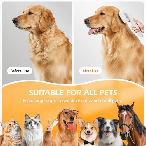 3-in-1 Pet Mist Brush for Dogs & Cats, Self-Cleaning,Rechargeable - Image 6