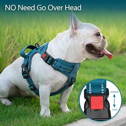 PoyPet No Pull Dog Harness, Reflective Vest with 2 Leash Clips & Handle - Image 2