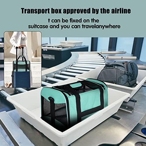 Cat Carrying Case - Pet Carrier, Up to 30Lbs Soft Sided Protable and Breathabl Pet Travel Carrier, Pet Travel Carrier Removable Fleece Pad, Collapsible for Large Cats Small Dogs(X-Large, Green) - Image 6