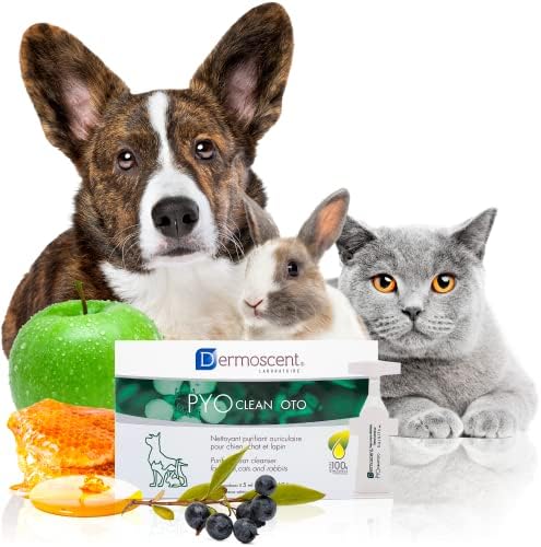 Dermoscent Pyoclean OTO Dog Ear Cleaner - Drops to Stop Head Shaking, Itchy & Waxy Ears - Non-Toxic - Ear Cleaning Solution for Dogs by Dermoscent