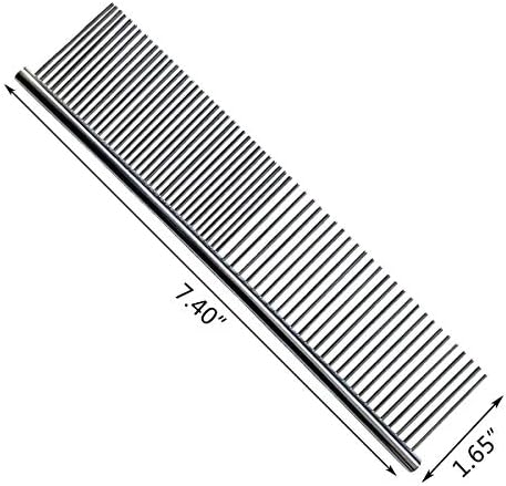 Stainless Steel Pet Grooming Comb with Rounded Ends - Professional Tool for Long and Short-Haired Dogs, Cats and Greyhounds - Image 6