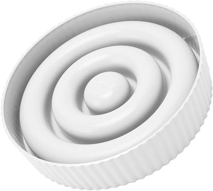 Tnfeeon Slow Feeder Dog Bowl Anti Gulping Eating Interactive Bloat Stop Fun Alternative Non Slip Dog Slow Food Feeding Pet Bowl Slow Eating Design for Small Medium Size (White)
