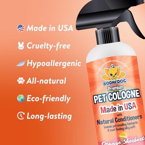 Bodhi Dog Natural Dog Cologne (Orange Sherbert) - Premium Scented Deodorizing Pet Perfume w/Conditioner for Dogs & Cats - Keeps Pets Fresh & Clean - Gentle and Safe Formula, Made in USA (17 Fl Oz) - Image 3