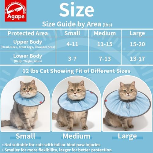 Agape Summer Soft Cat Cone, Lightweight Collar to Stop Licking & Scratching - Image 5
